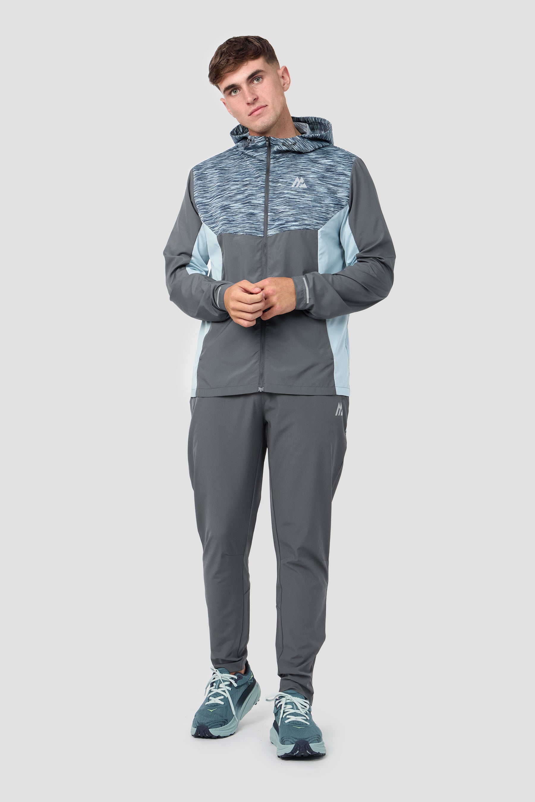 Trail Panel Running Pant - Grey/Blue/Navy