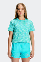 Girls Trail Box T-Shirt - Aqua Blue Multi