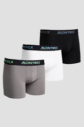 3 Pack Trail Boxer - Black/Grey/White/Multi