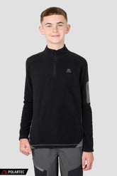 Boys Altitude Polartec® Fleece - Black/Cement Grey