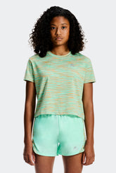 Girls Trail Box T-Shirt - Green/Teal/Peach