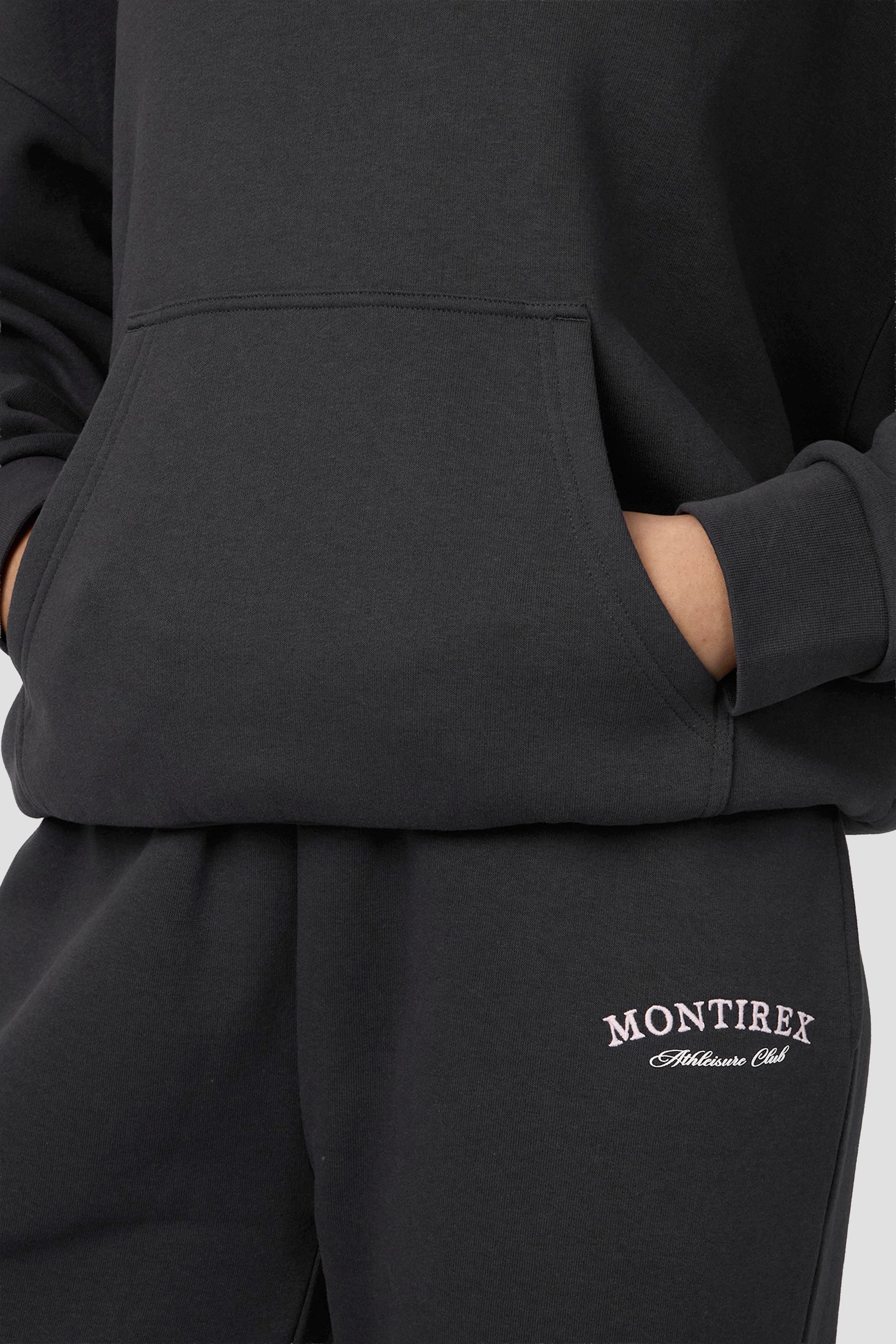 Athleisure Club Hood - Washed Black