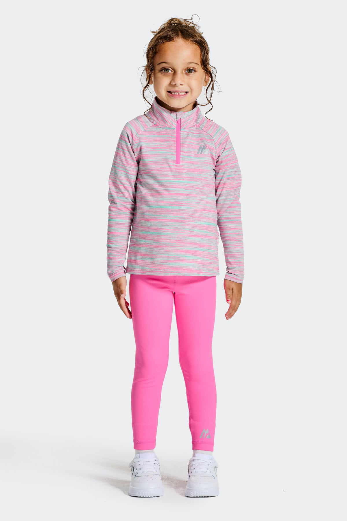 Infant Girls Trail 1/4 Zip/Legging Set - Pink/Green
