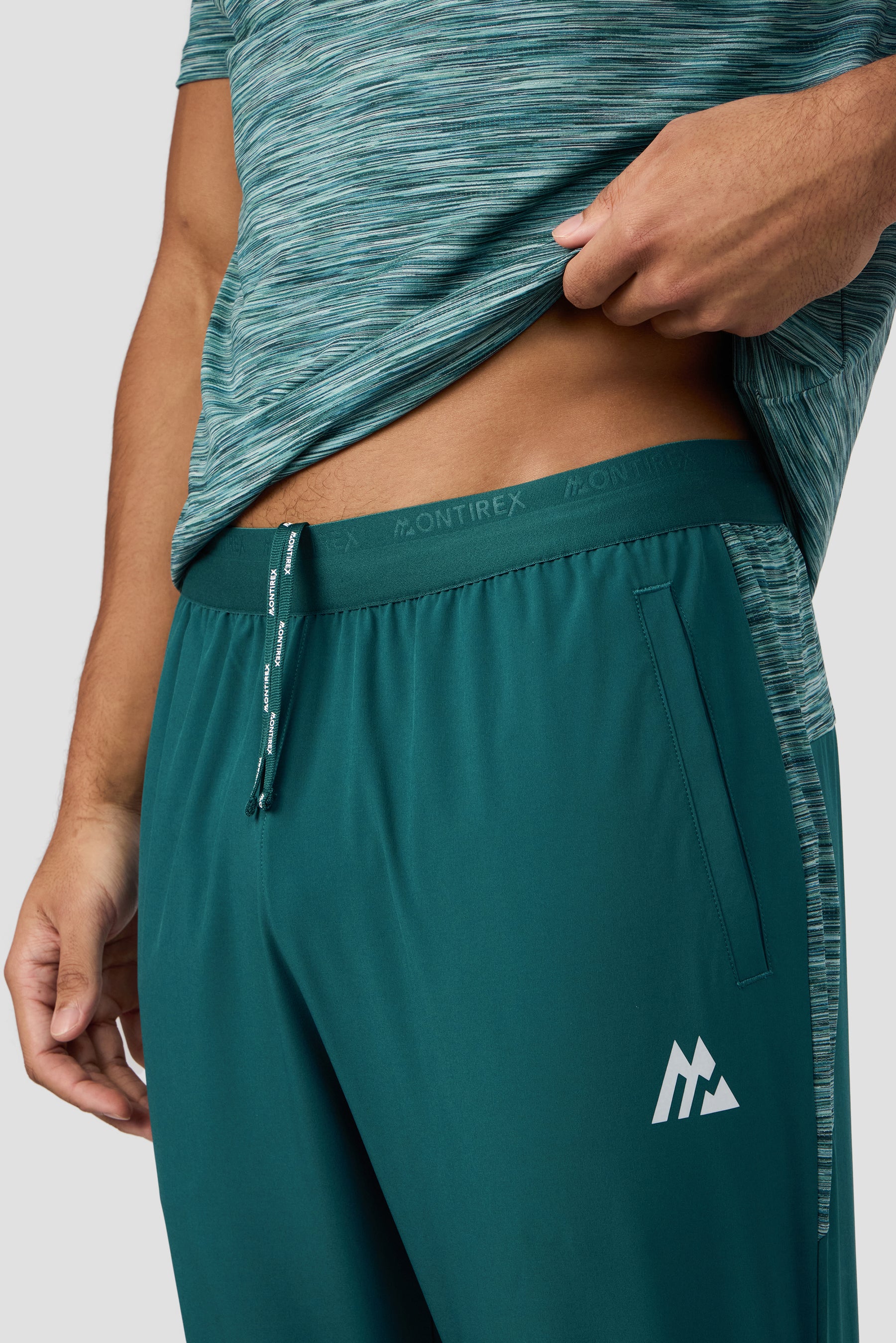 Trail Panel 2.0 Running Pant - Light Teal Multi