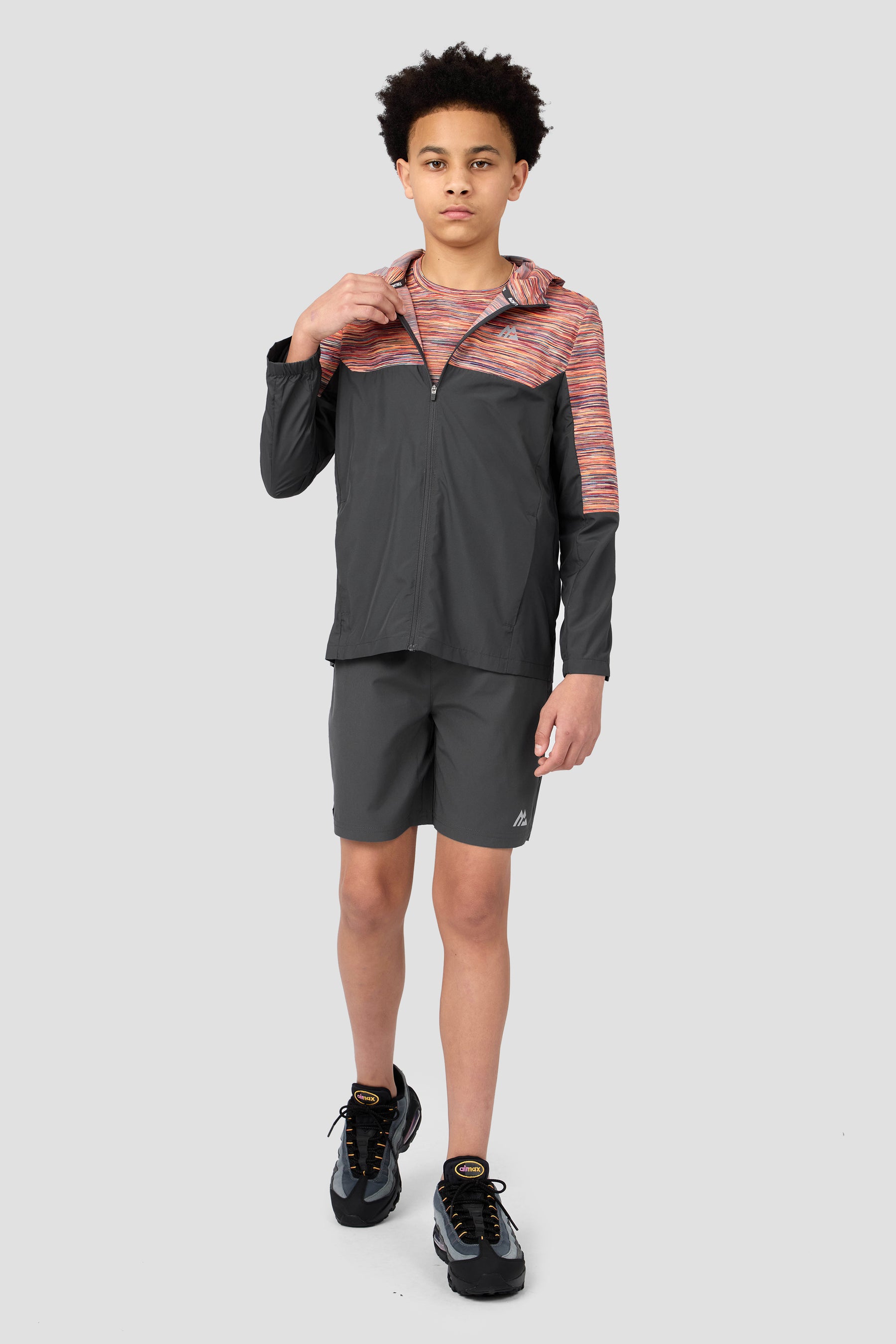 Boys Trail 2.0 Windbreaker - Grey/Orange/Red/Blue