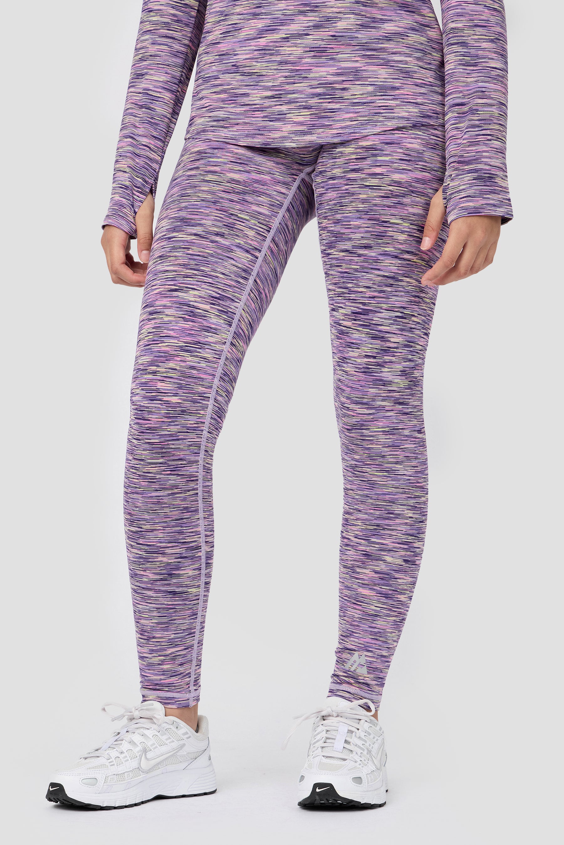 Girls Trail Icon Legging - Purple/Citrus