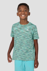 Boys Trail T-Shirt - Blue/Teal/Green