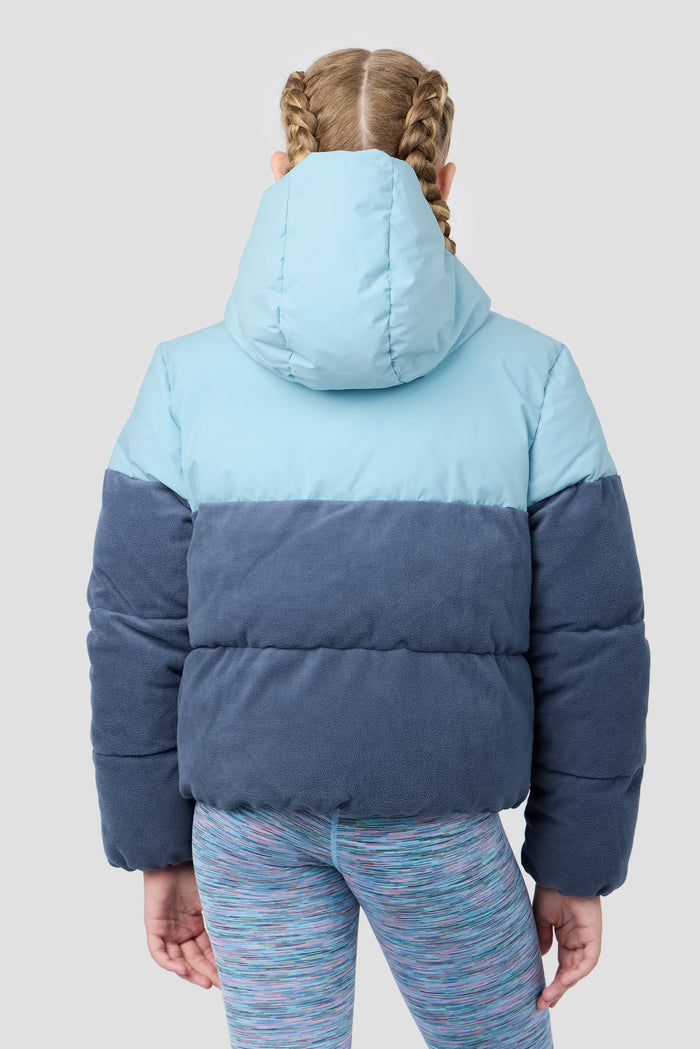 Girls Snowbird Jacket - Fresh Water/Greyed Indigo