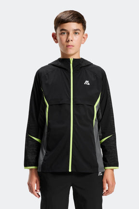 Boys MTX Run Apollo Jacket - Black/Asphalt/Apple Crush