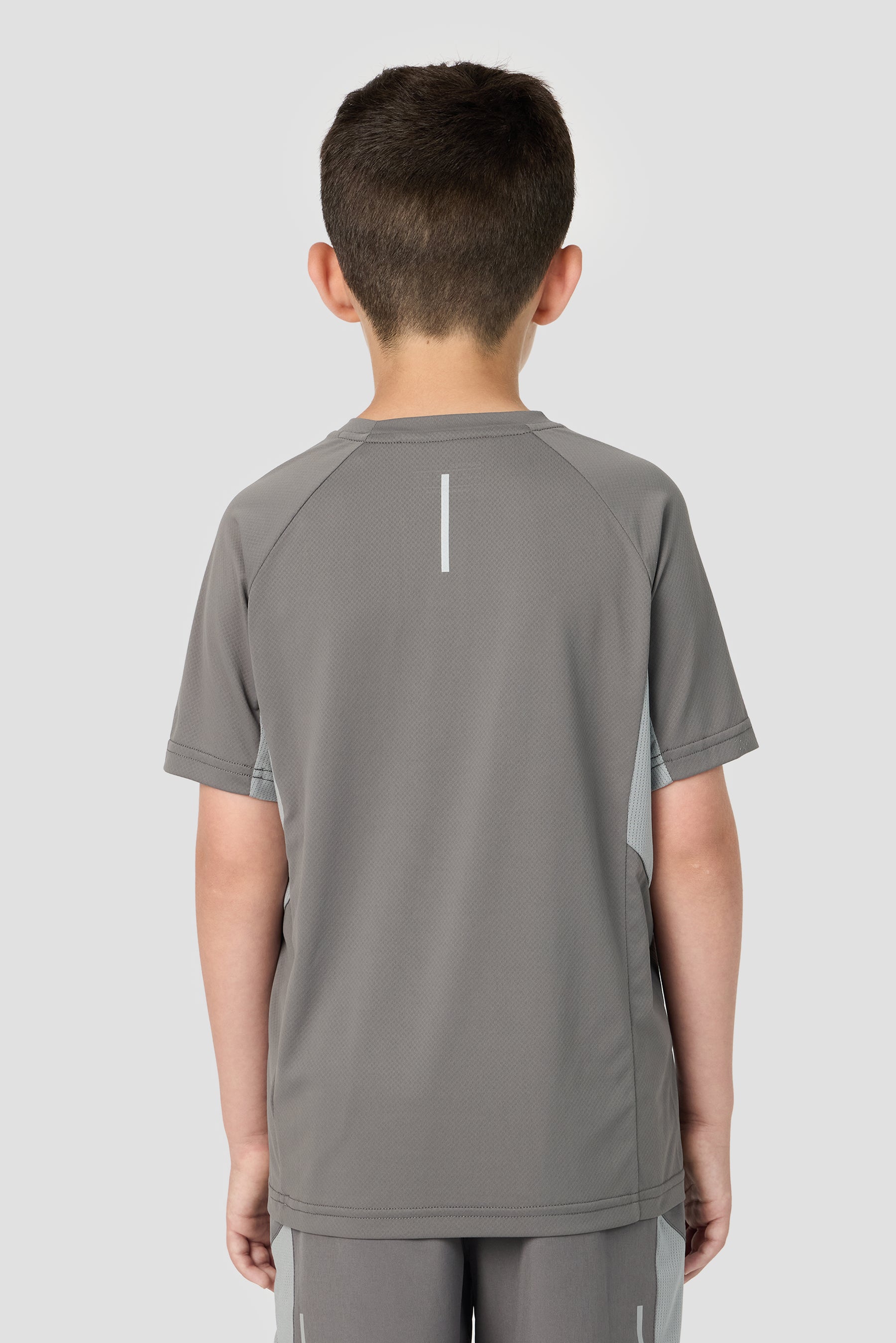 Boys React T-Shirt - Cement Grey/Platinum Grey