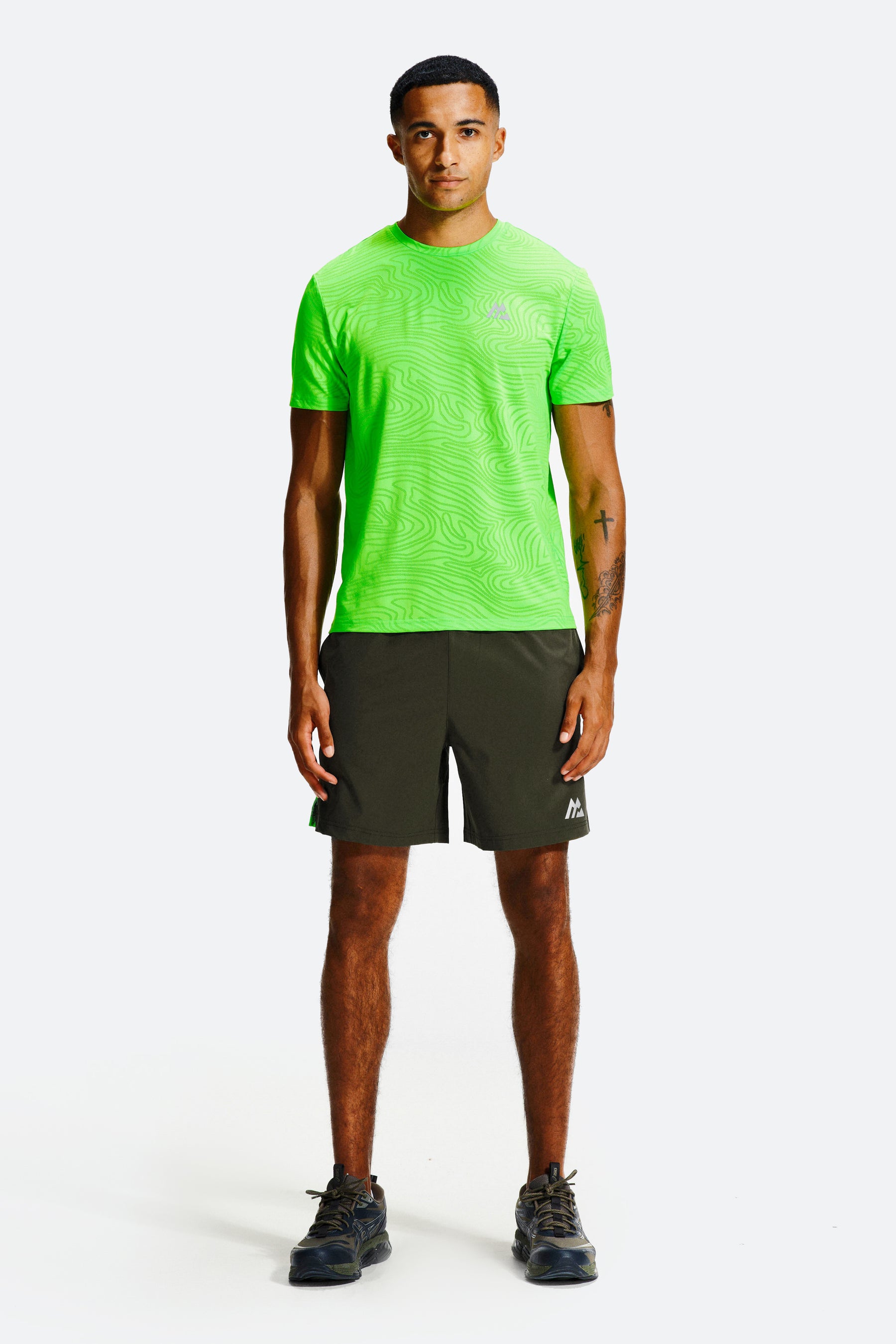 Tide Short - Elm/Neon Green