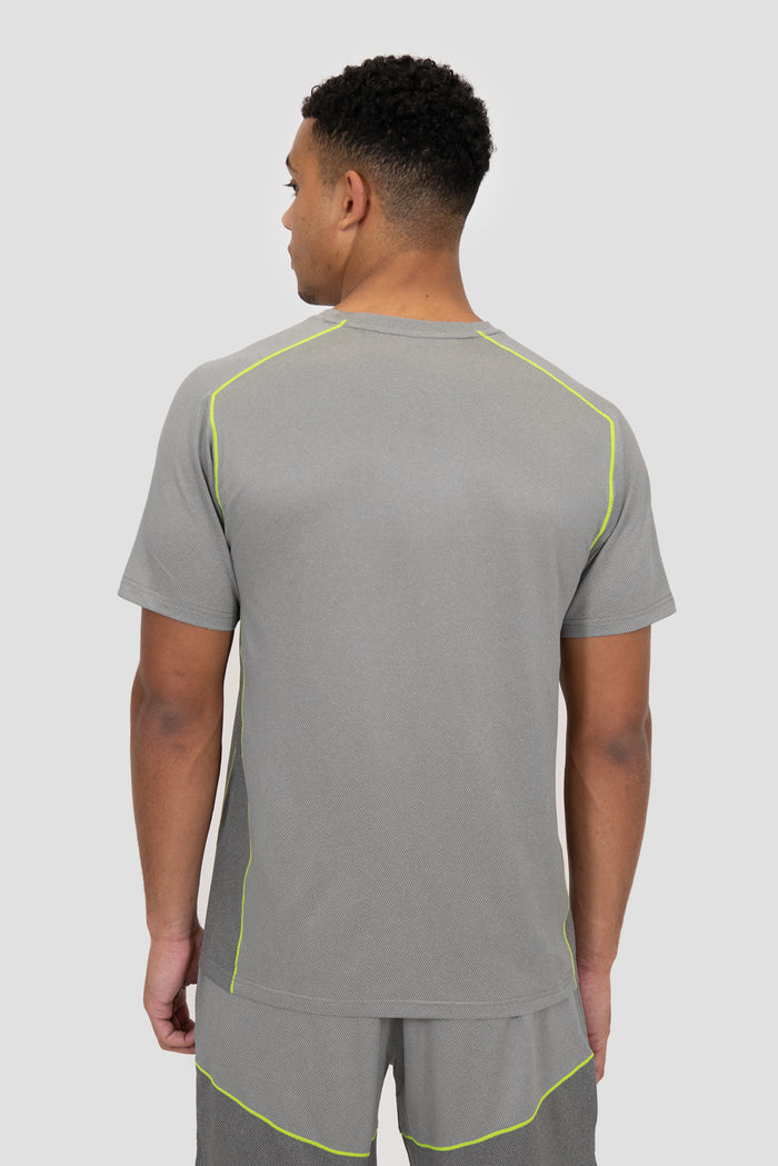 Terra T-Shirt - Platinum Grey/Cement Grey/ Electric Lime