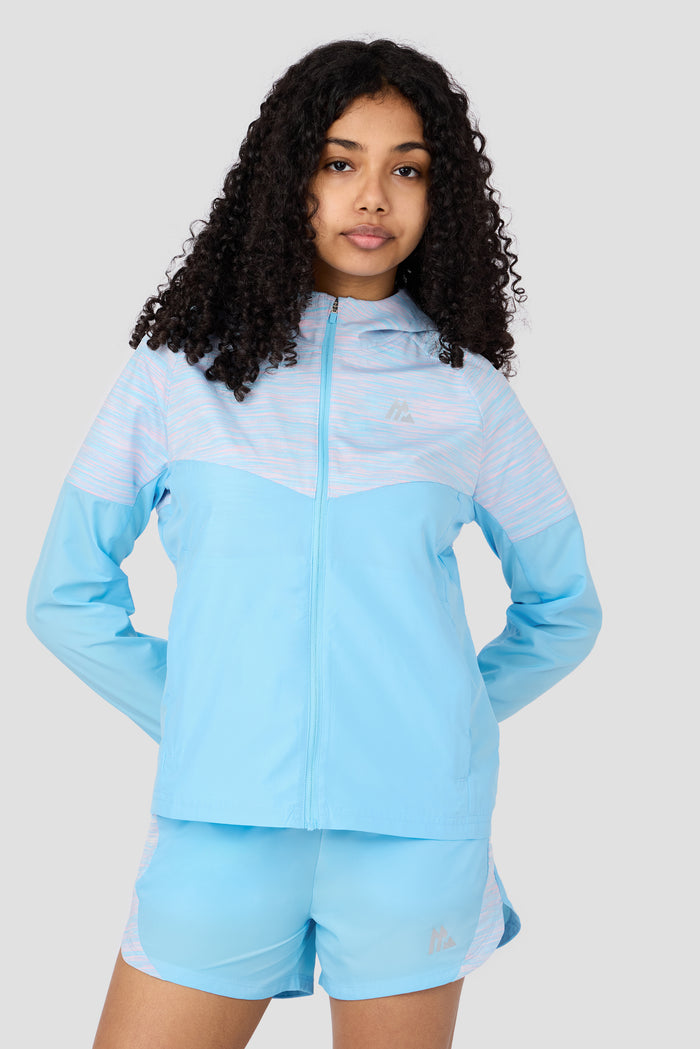 Girls Trail Windbreaker - Light Blue/Pink