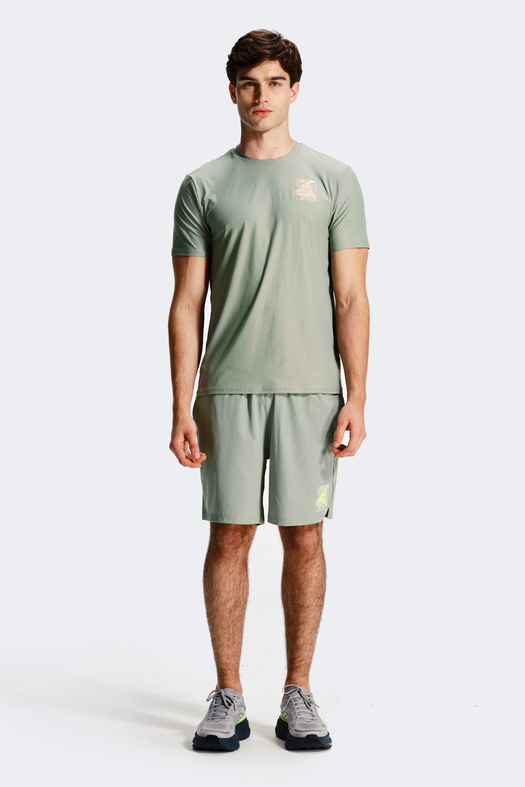 Frequency T-Shirt - Green Slate/Citrus