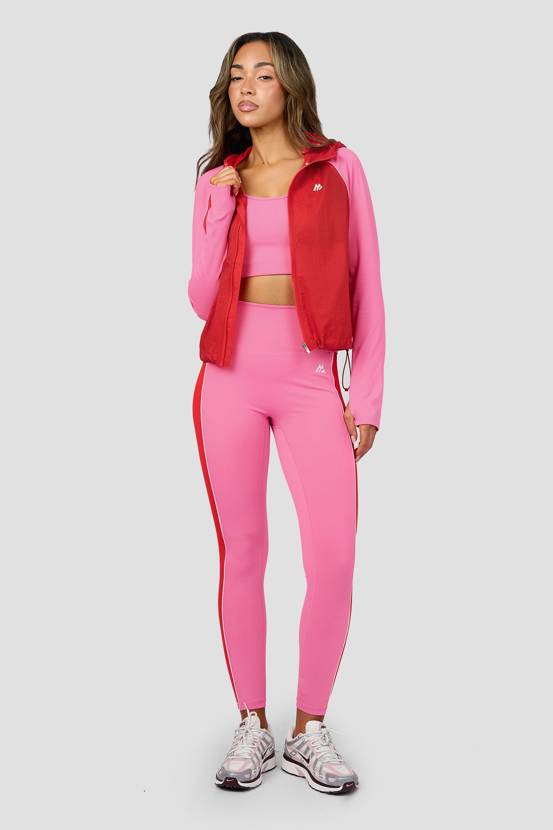 Vitality Jacket - Peony Pink/Poppy Red/White