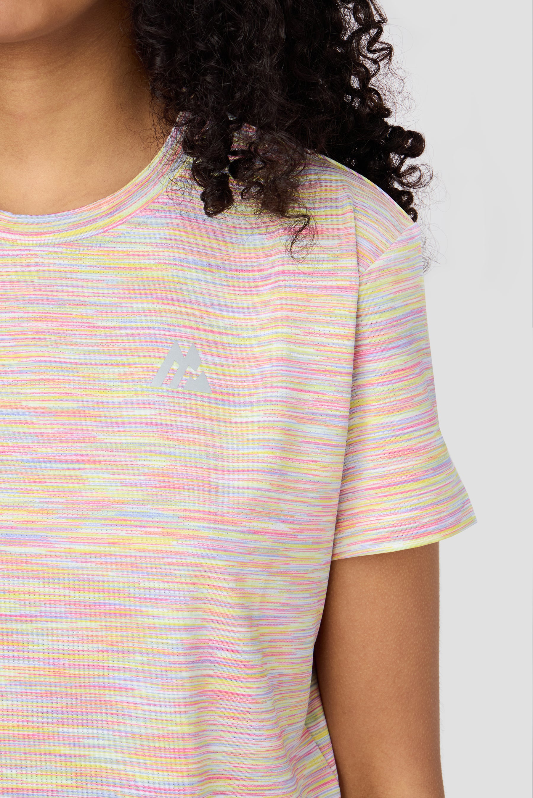 Girls Trail Box T-Shirt - Yellow/Lilac/Pink