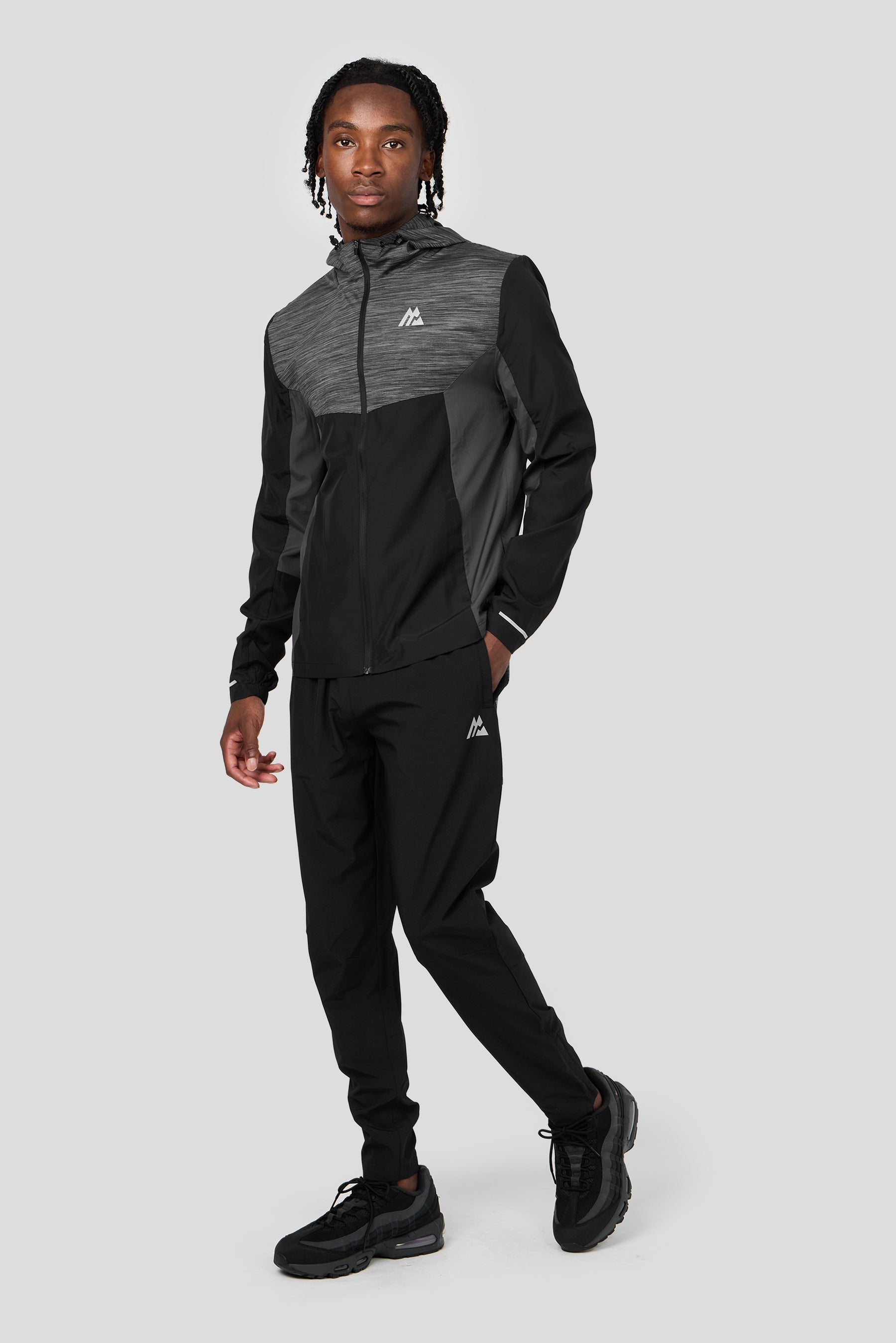 Trail Panel Running Pant - Black/Grey