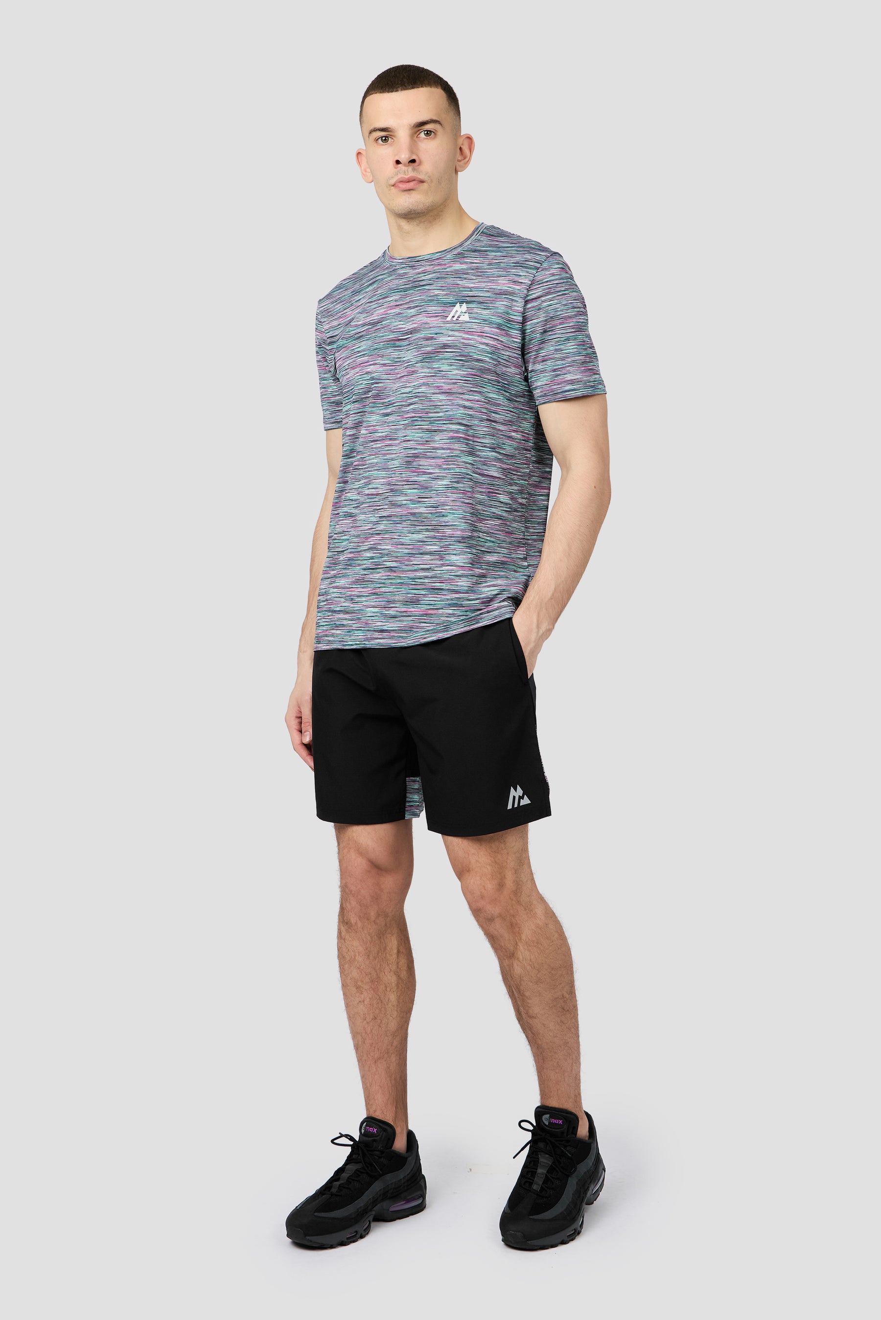 Trail Panel Short - Black/Teal/Pink/White