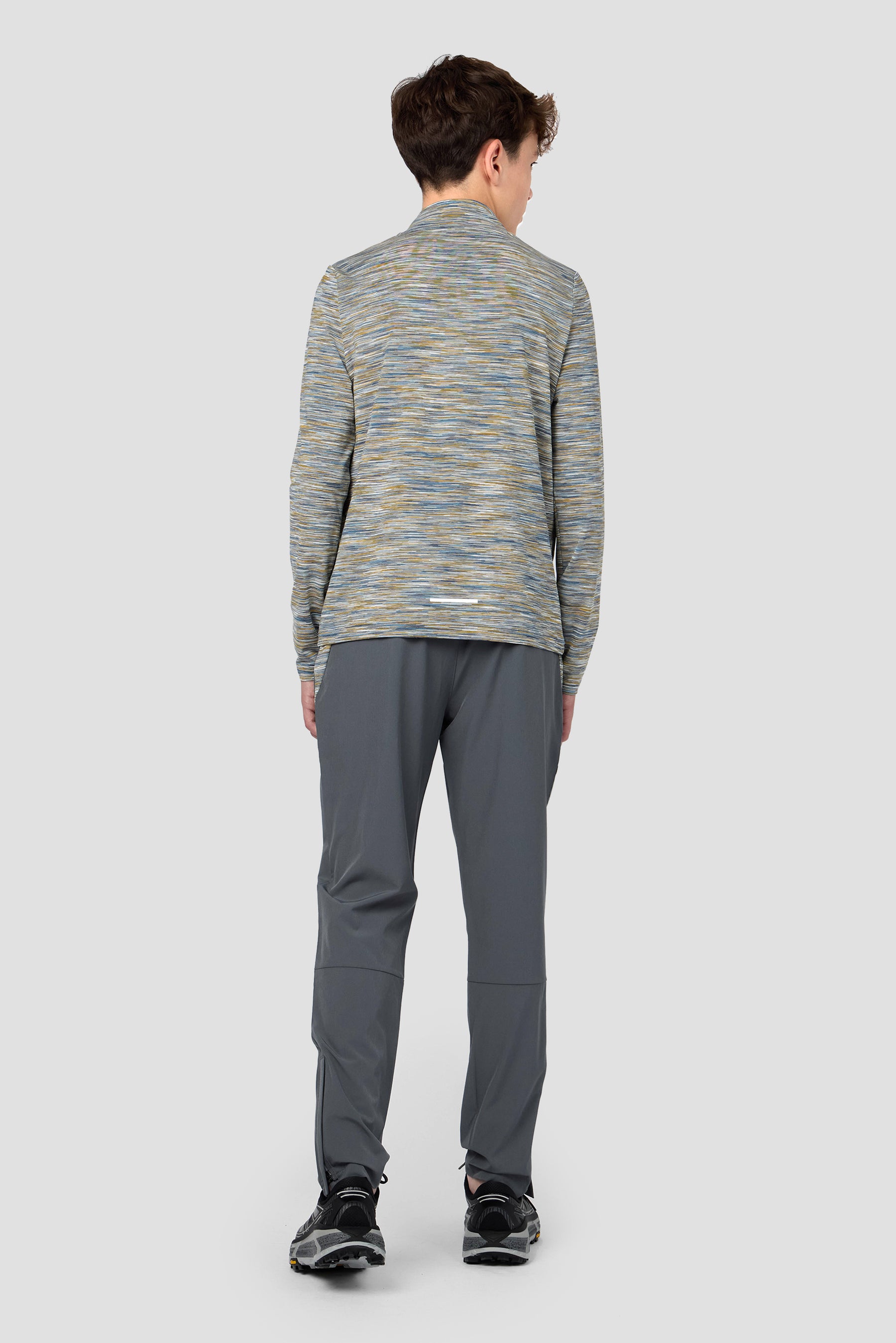 Boys Trail 1/4 Zip - Grey/Blue/Orange