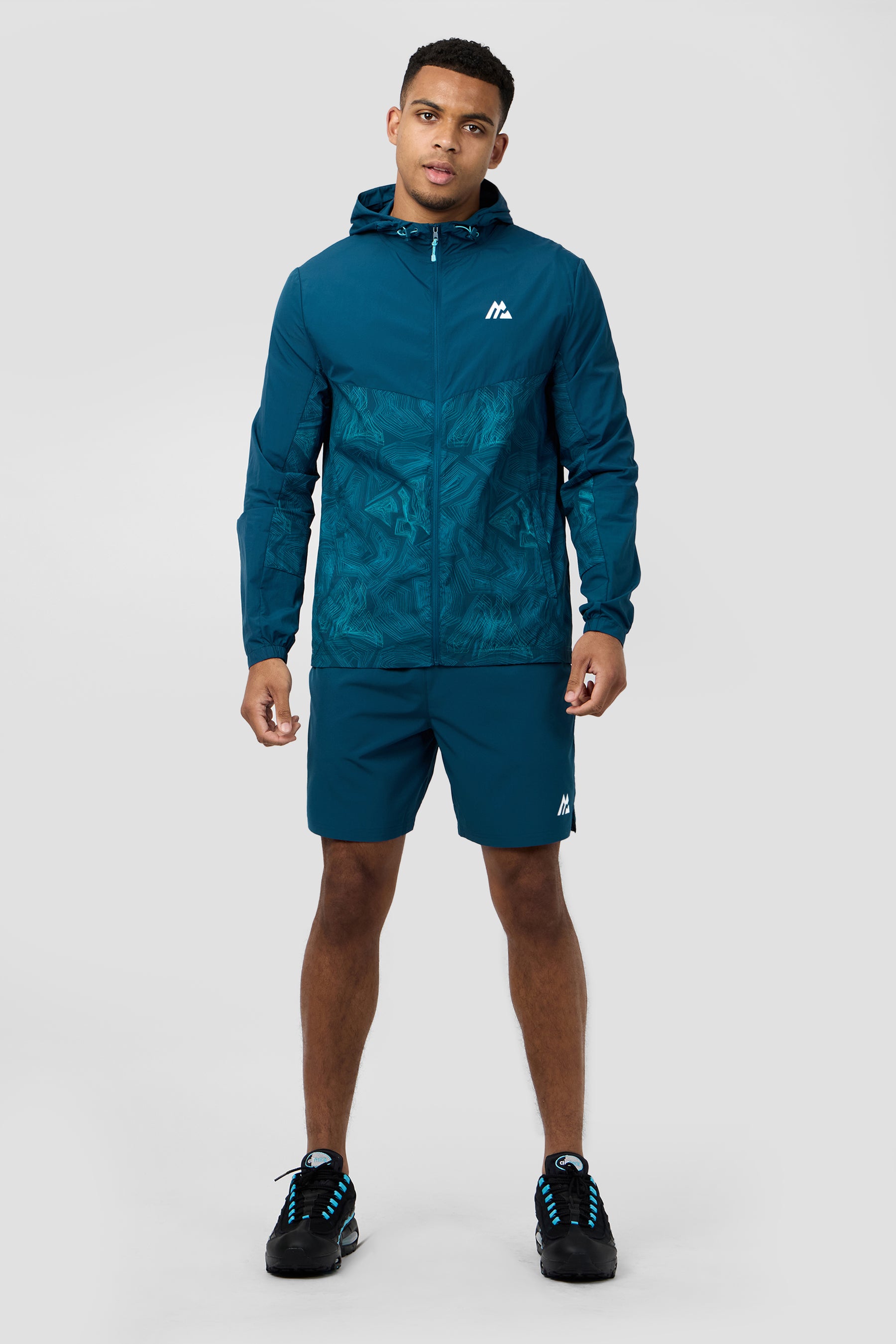 Geo M Print Windbreaker - Abyssal
