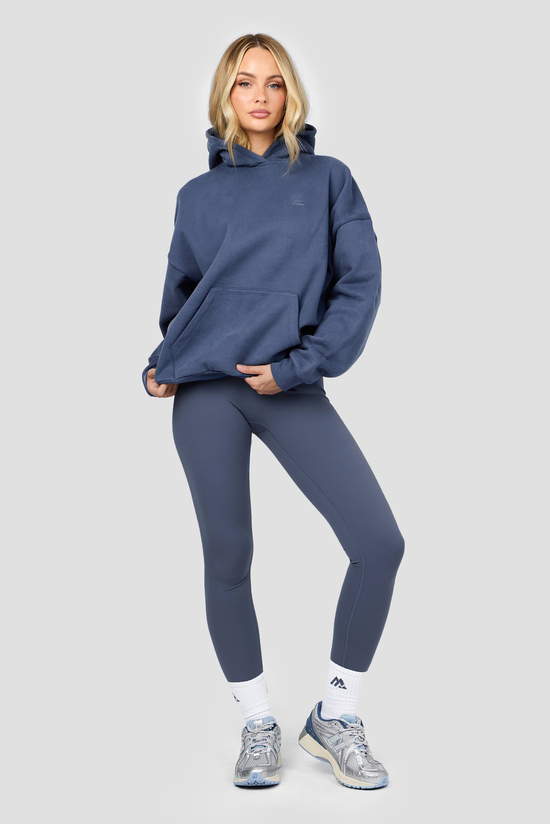 Form Fleece Hood - Greyed Indigo