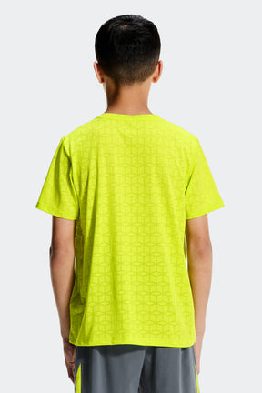 Boys Cube T-Shirt - Electric Lime