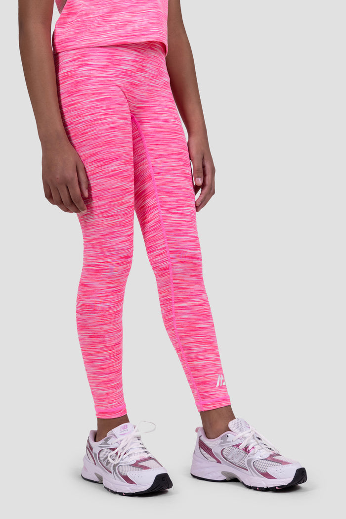 Girls Trail Icon Legging - Pink/White 