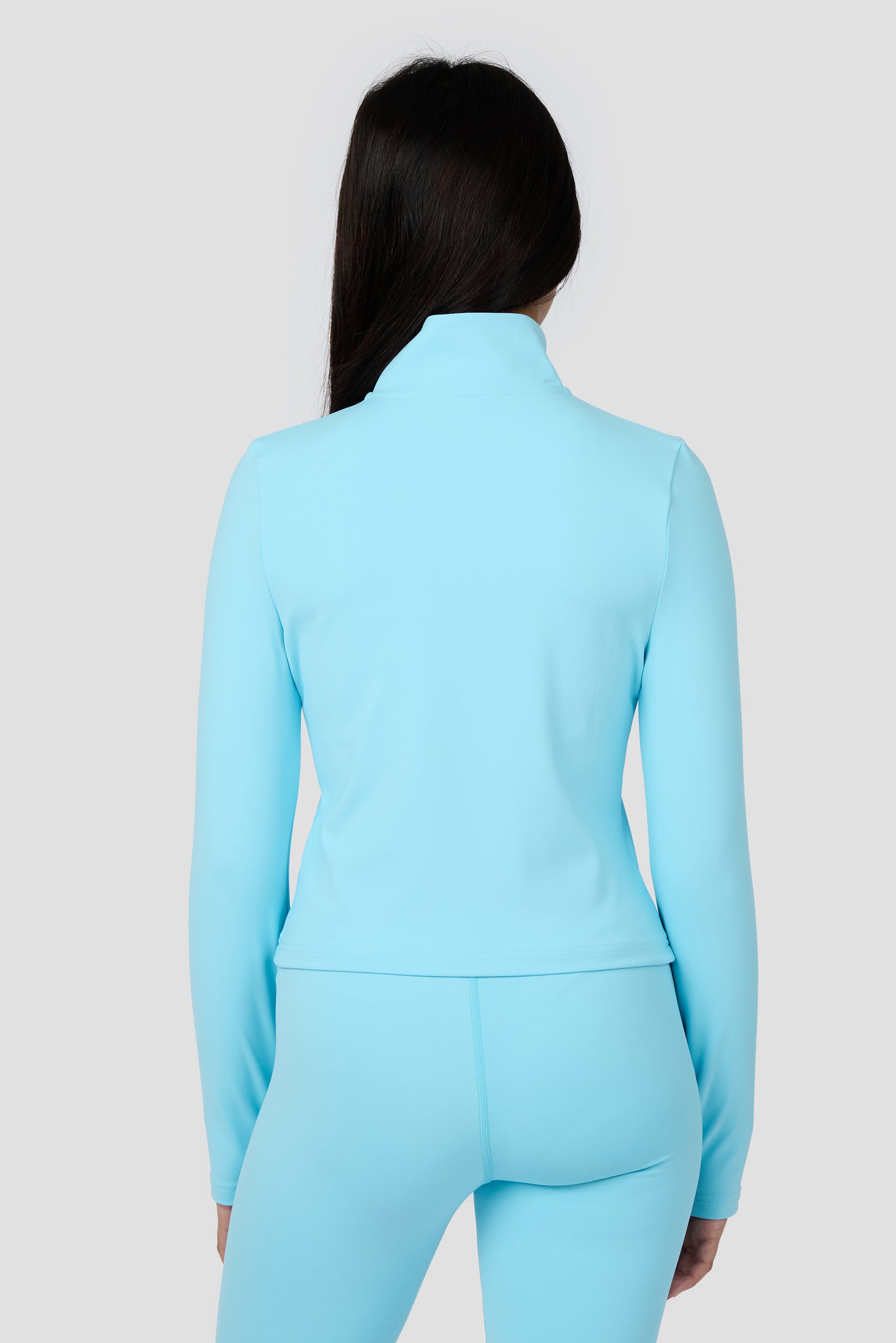 Girls Icon 1/4 Zip - Seashell Blue