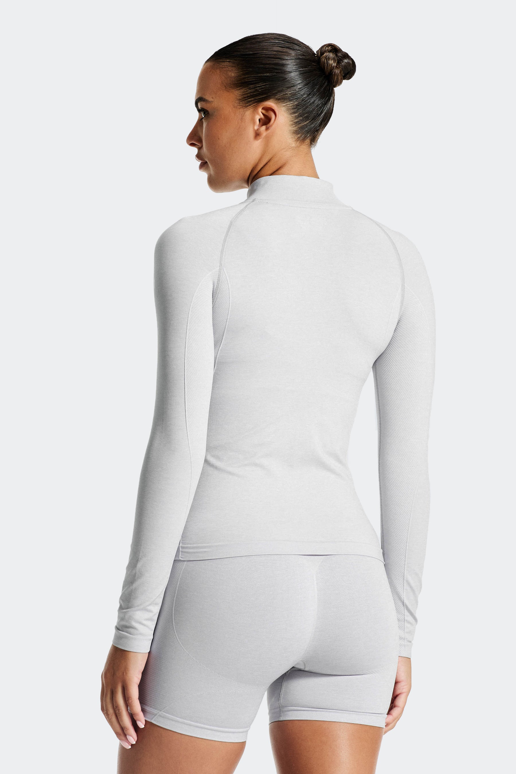Muse Seamless Full Zip - Grey Marl