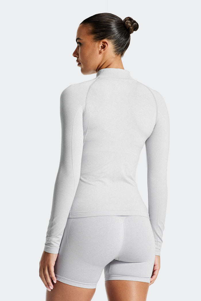 Muse Seamless Full Zip - Grey Marl