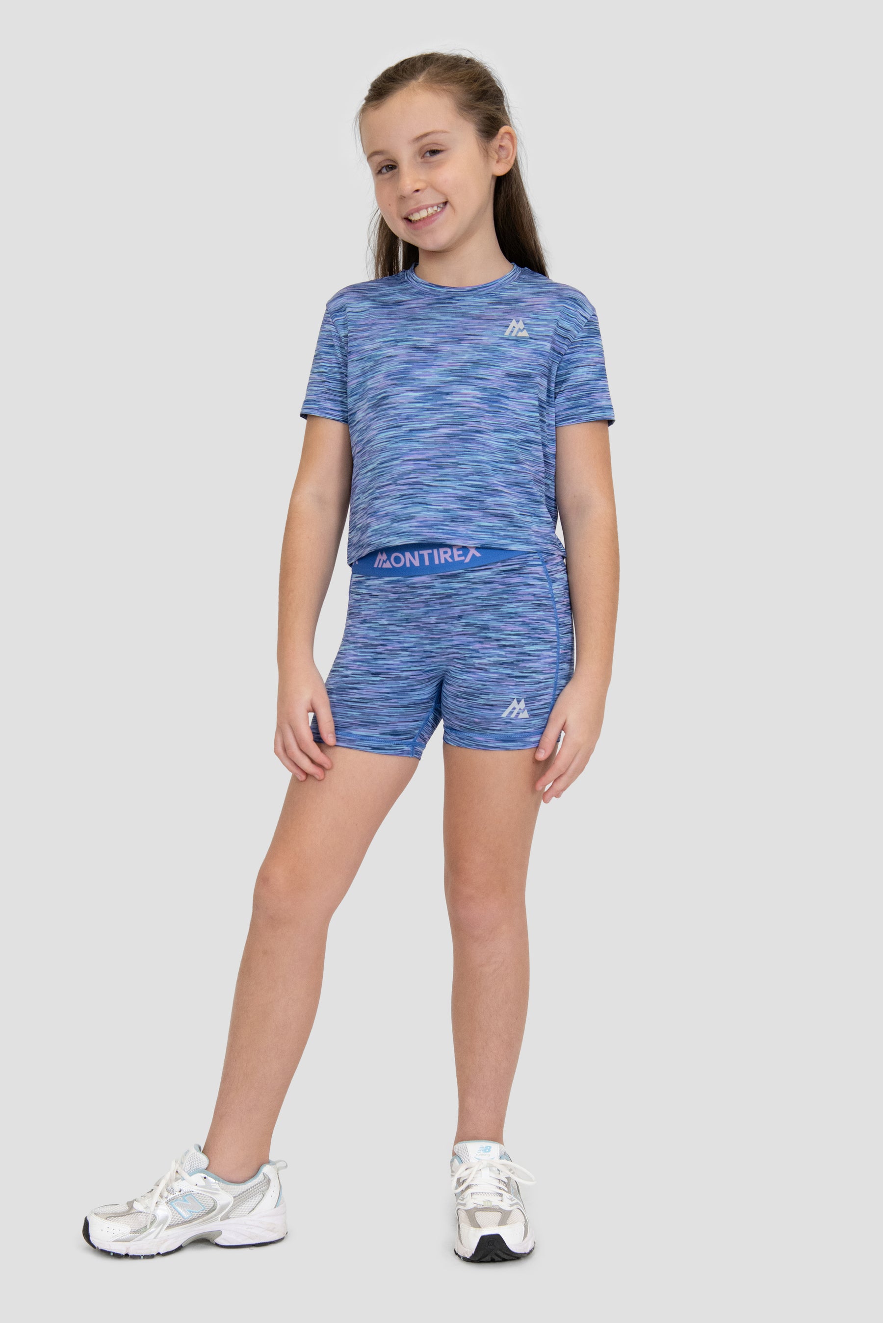 Girls Trail Icon Short - Navy/Purple