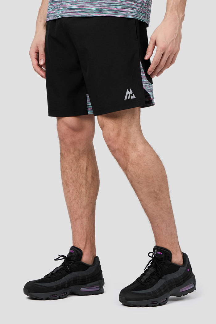 Trail Panel Short - Black/Teal/Pink/White