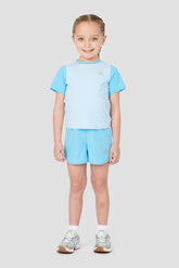 Infant Girls Bounce T-Shirt/Short Set - Misty Blue/Seashell Blue