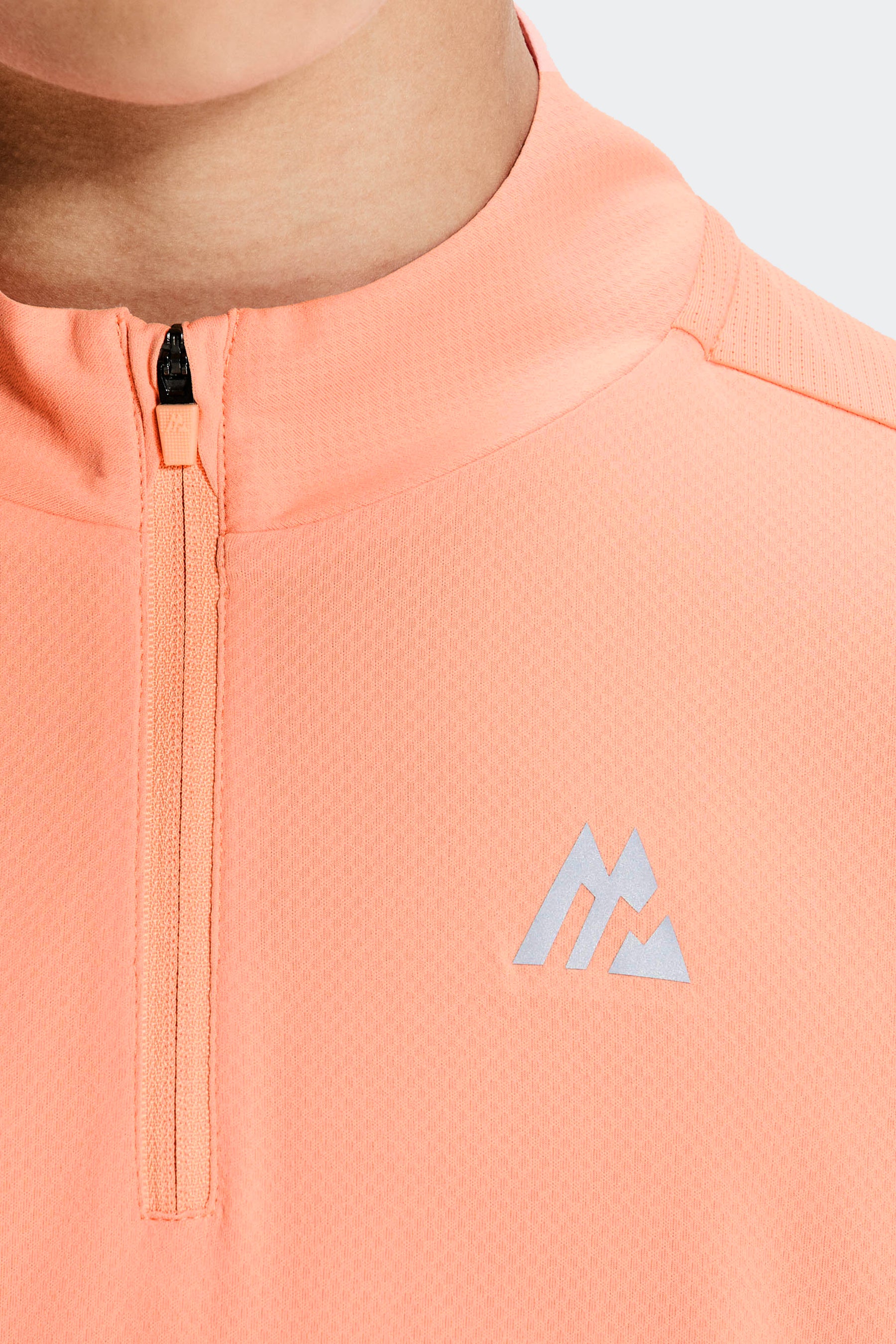 Boys Delta 1/4 Zip - Peach Punch