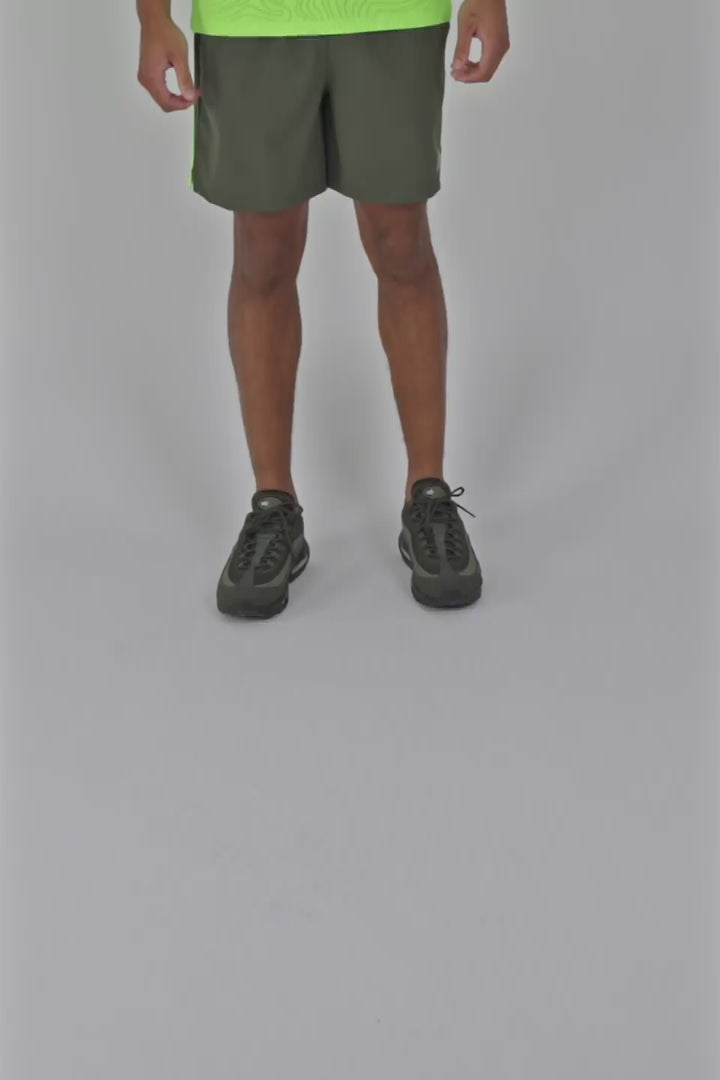 Tide Short - Elm/Neon Green