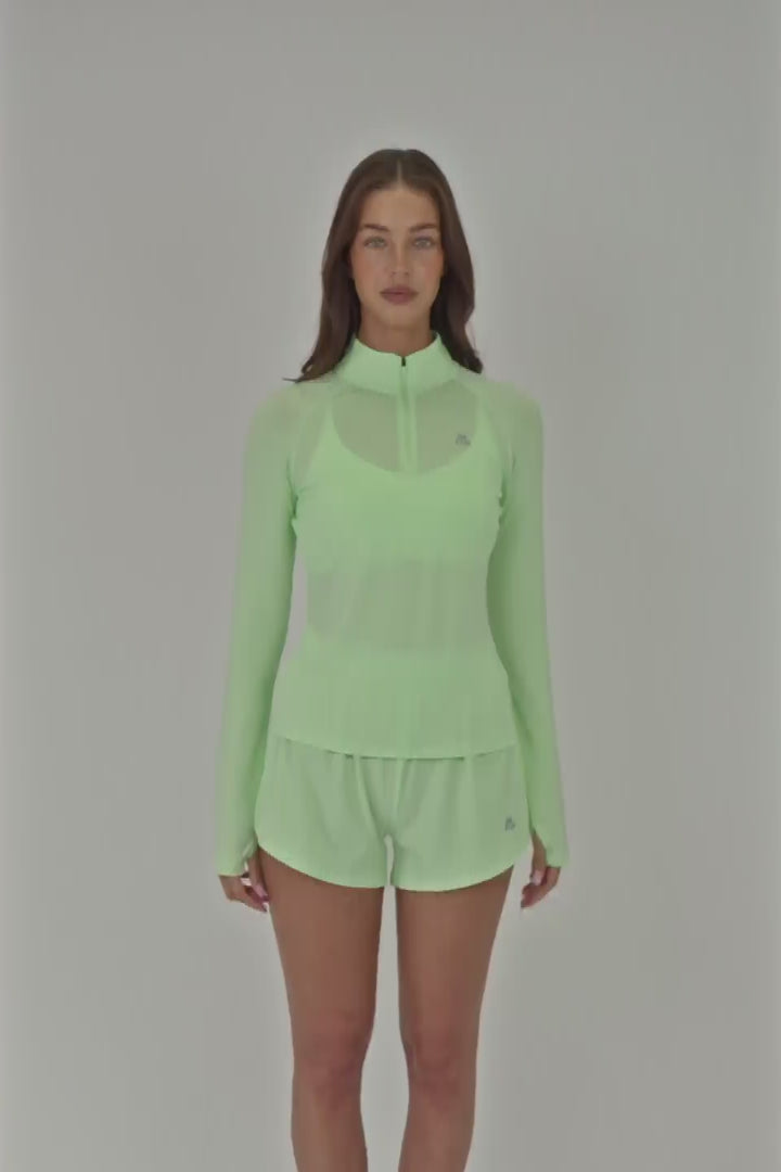 Breathe 1/4 Zip - Iced Matcha