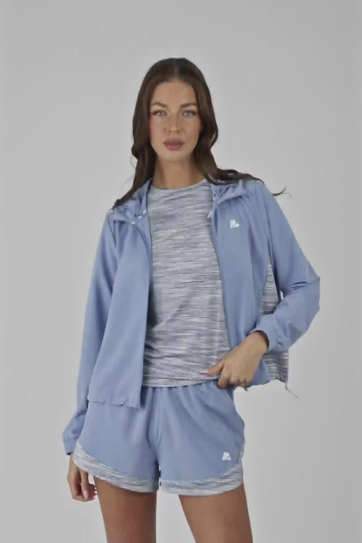 Women's Trail T-Shirt - Light Blue/Grey Multi
