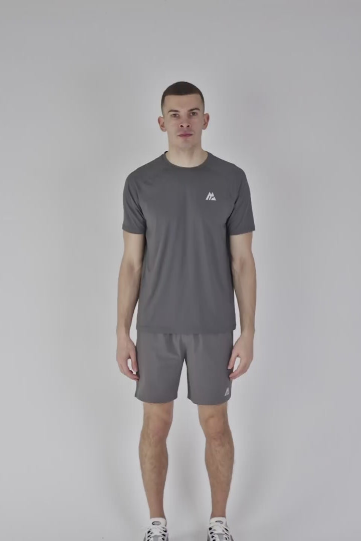 Argent Reflective T-Shirt - Cement Grey