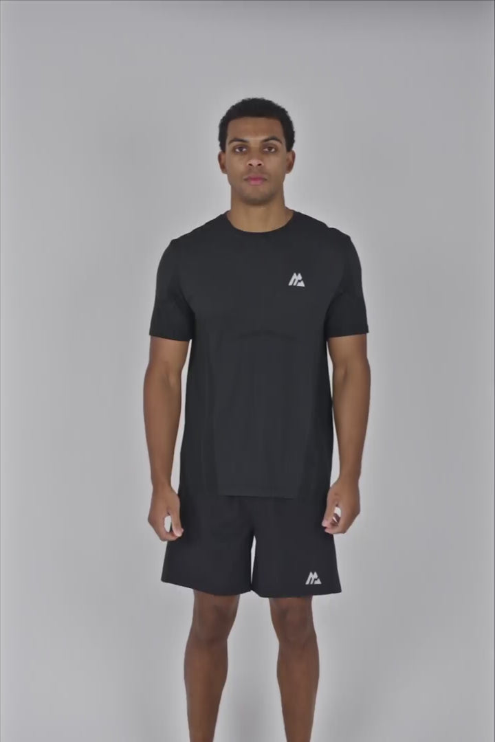 Pulse Seamless T-Shirt - Black/Asphalt