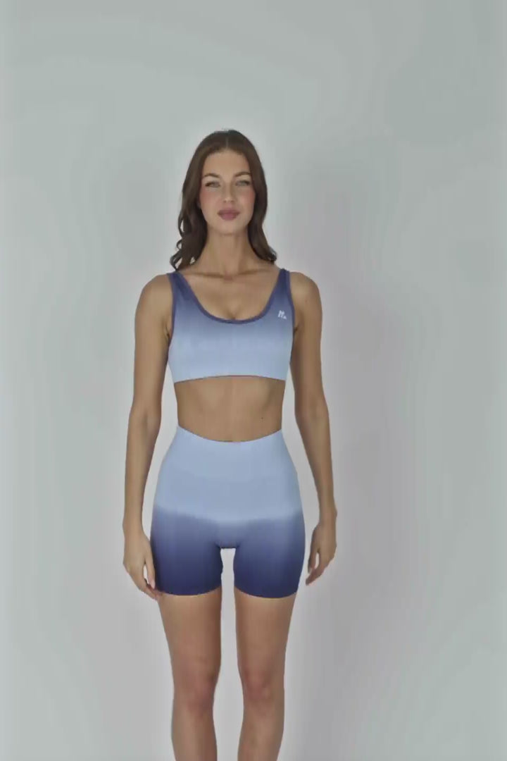 Arise Seamless Bra - Greyed Indigo/Blissful Blue