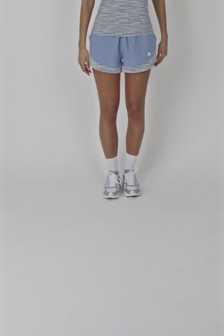 Women's Trail Short - Light Blue/Grey Multi