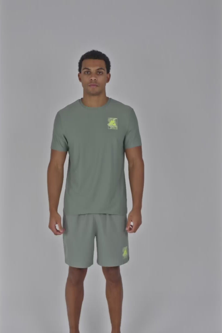 Frequency T-Shirt - Green Slate/Citrus