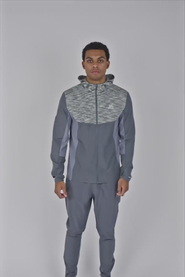 Trail Windbreaker - Grey/Green/White