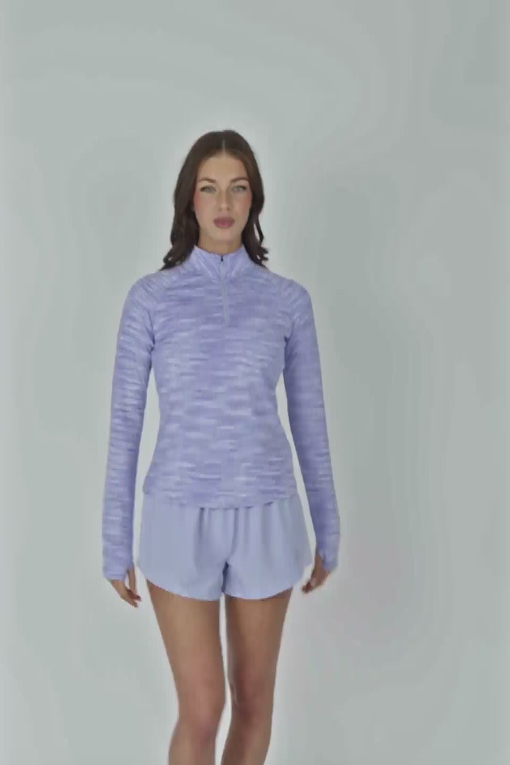 Women's Trail 2.0 1/4 Zip - Lilac Multi/White