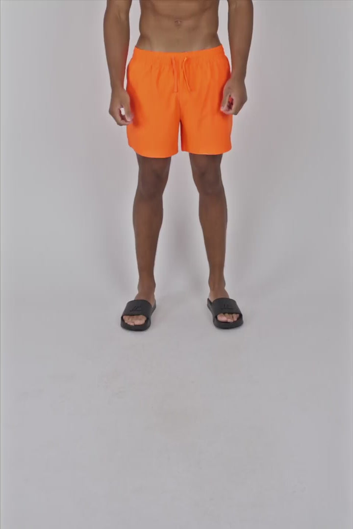 Monogram Swim Short - Fiery Orange