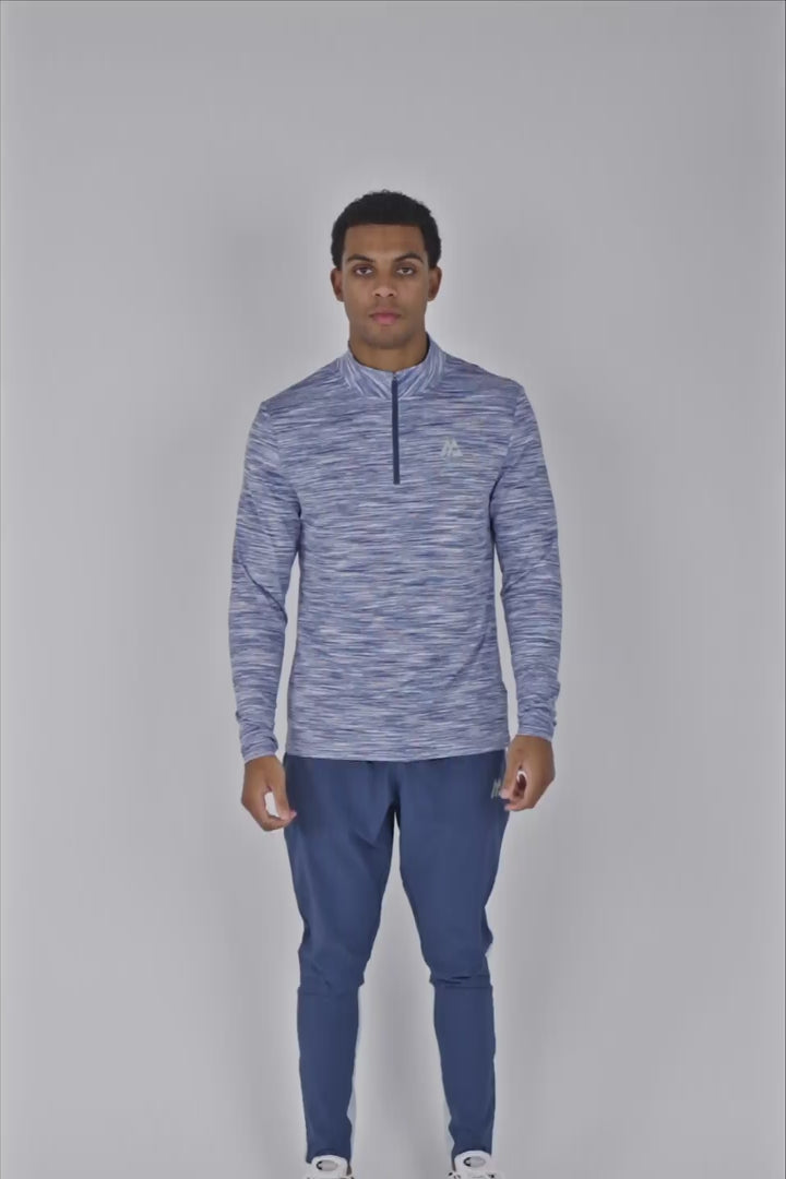 Montirex Trail 1/4 Zip Light Blue Multi | Sportswear Gymwear