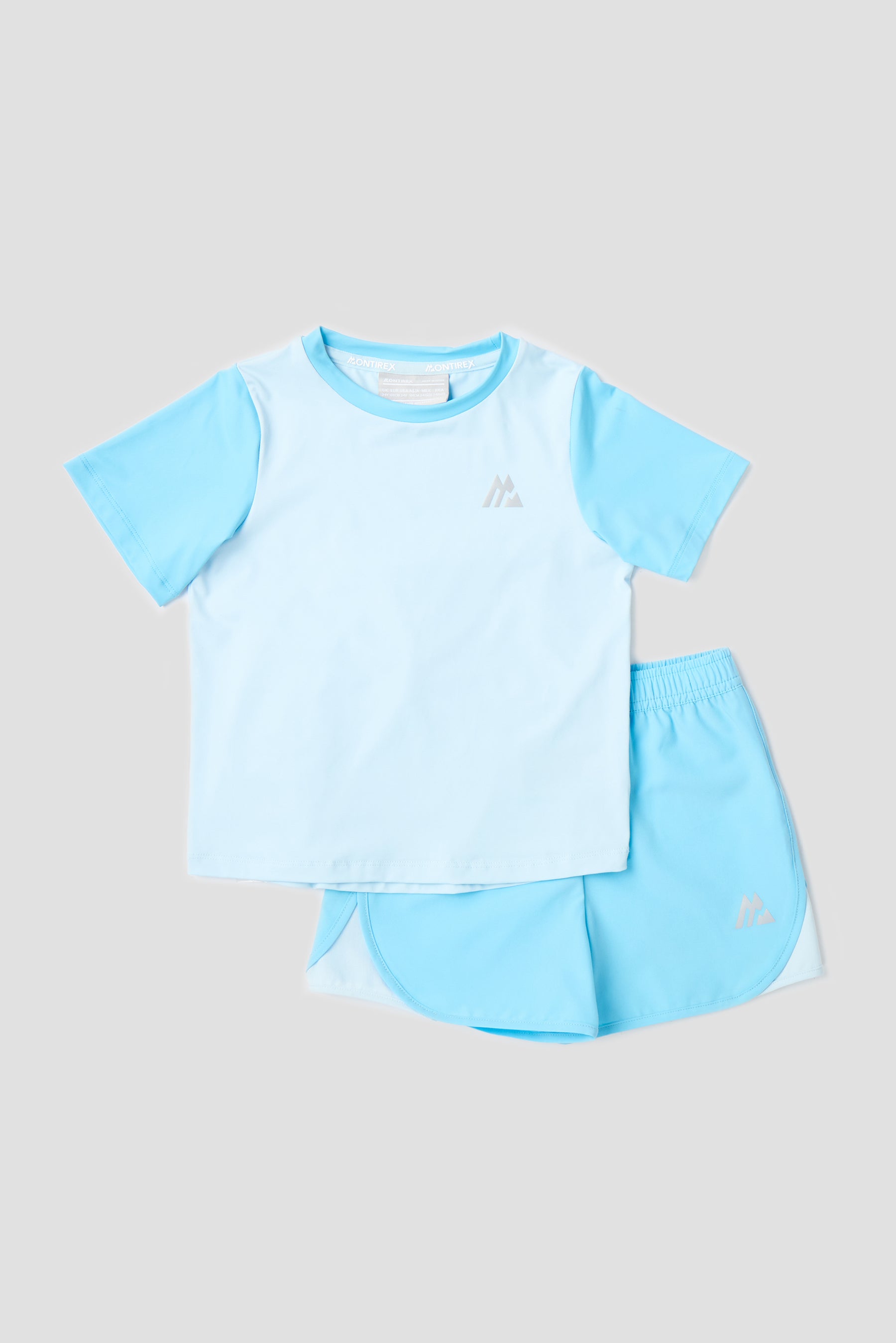 Infant Girls Bounce T-Shirt/Short Set - Misty Blue/Seashell Blue