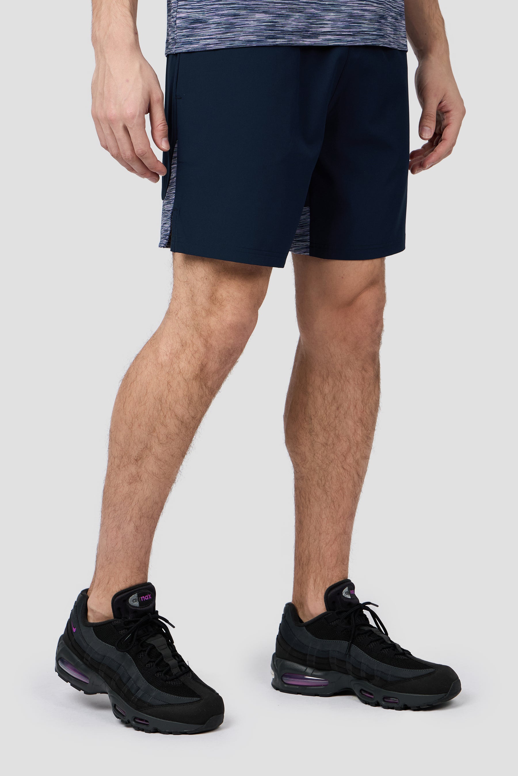 Trail Panel Short - Navy/Purple Multi