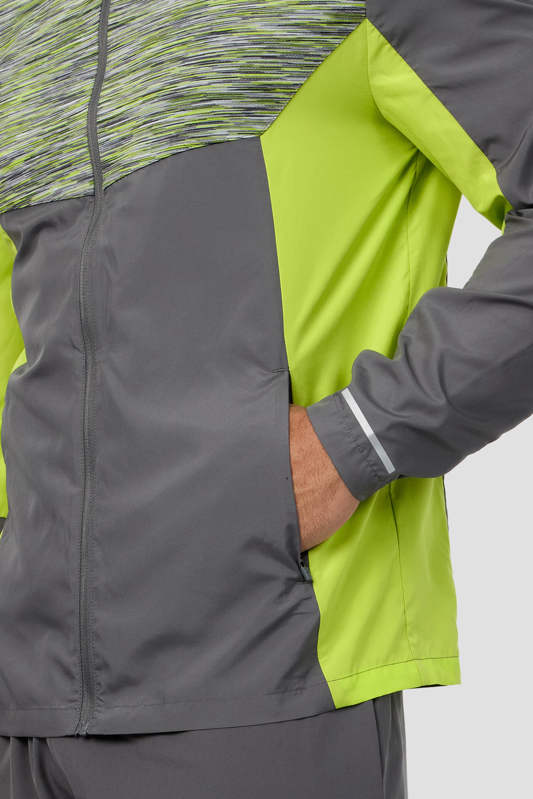 Trail Windbreaker - Lime/Grey