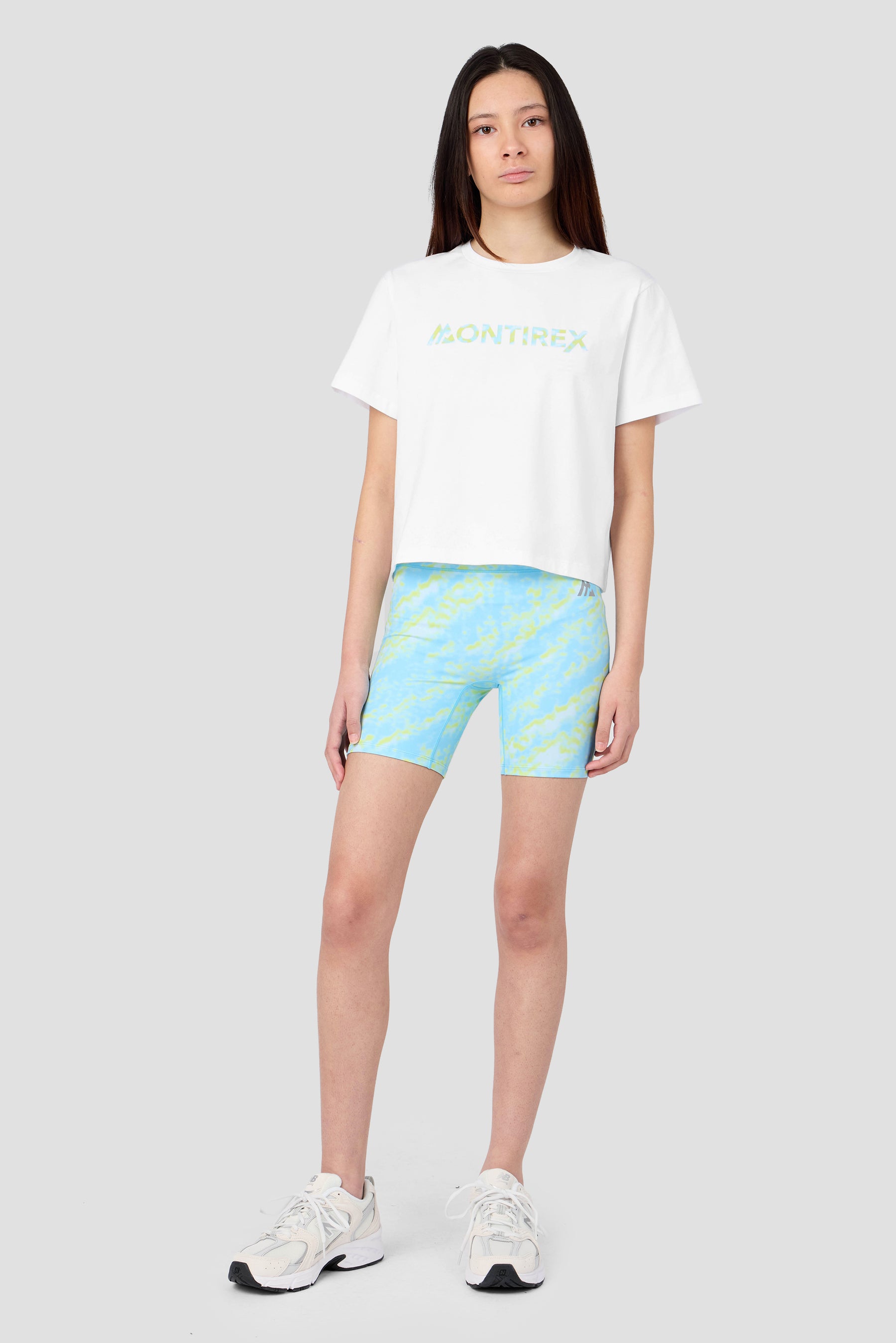 Girls Celeste Short - Seashell Blue/Misty Blue/Apple